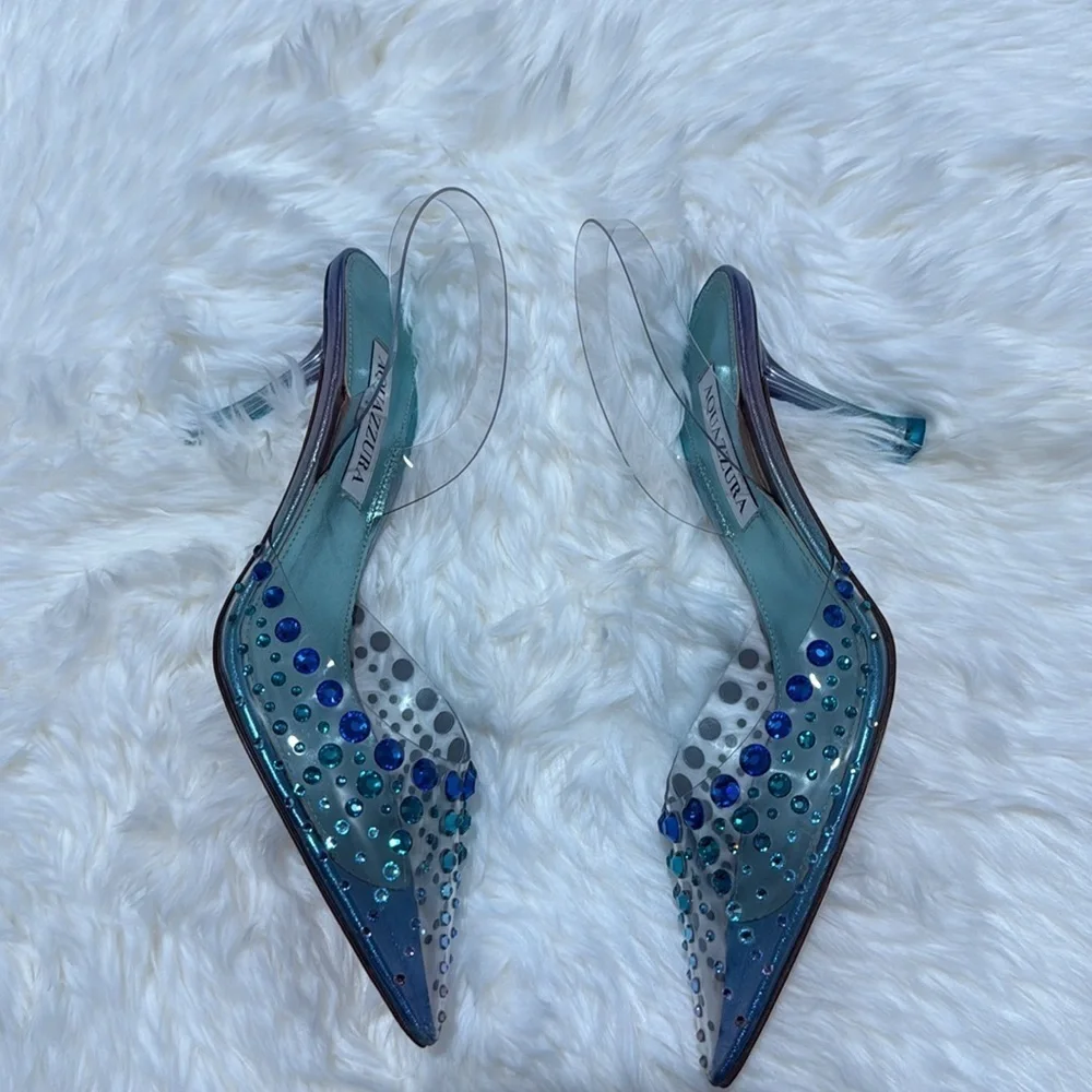 New Aquazzura starburst sling pumps Size 36US